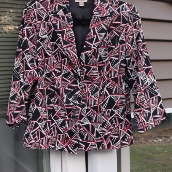 Dress Barn career jacket blazer red Medium  |  Petite - Picture 8 of 17